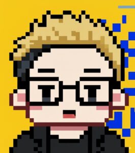 Pixel-art portrait of Simon Weng